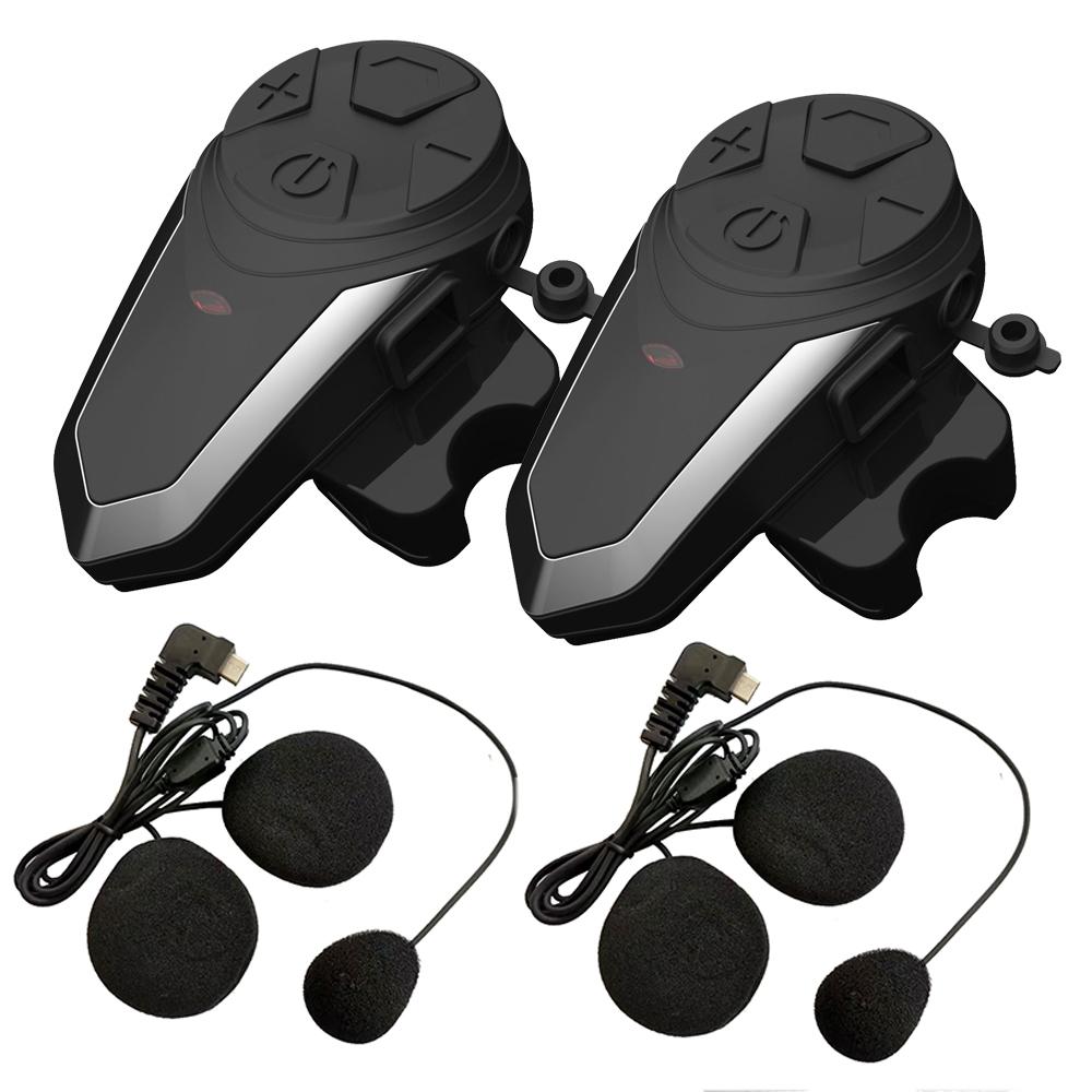 Motorsykkel Bluetooth Hjelm Headset Intercom for Riders Trådløs Intercomunicador Interphone MP3 FM