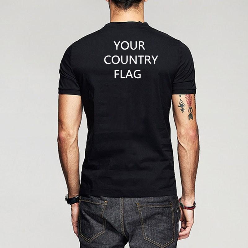 Flag (ANY COUNTRY) Print Unisex TShirt Argentina Korea Canada Brazil Turkey USA Australia Spain Italy Japan UK Cotton O Neck Shirts
