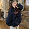 Korean Style Fleece Hooded Sweatshirt Thick Warm Casual Loose Fit Winter 2026
