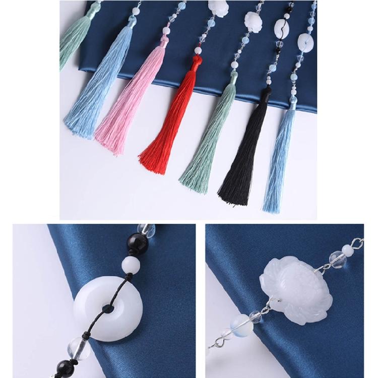 Chinesischer Hanfu Anhänger Retro Quasten Taillenanhänger Imitation Jade Kleidungsschmuck