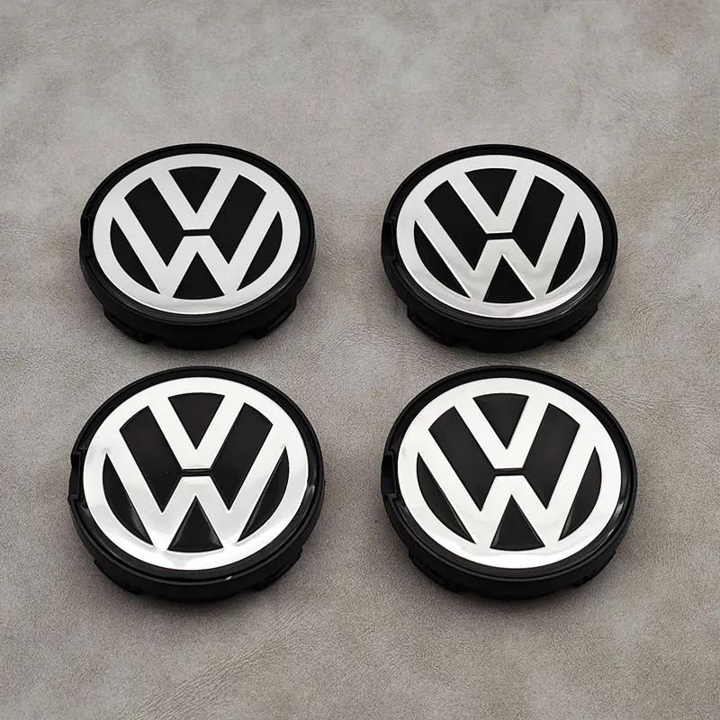 EPYFH1 For VW Volkswagen Jetta MK5 Golf 4pcs 55mm 56mm VW Logo Car Wheel Center Caps For Volkswagen VW Santana Bora Jetta Rims Hub Cove