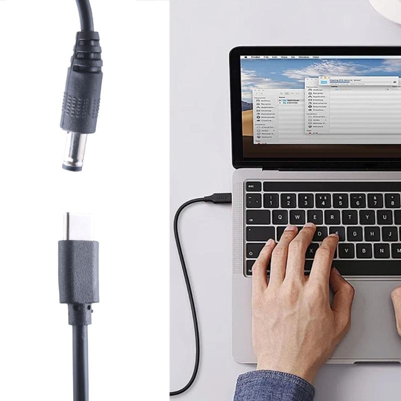 Type C To 5.5x2.5mm Voltages Regulation Cable USB C To DC5525 Power Cord Line Adjustable Voltages 5V-9V-12V-15V-20V 3A