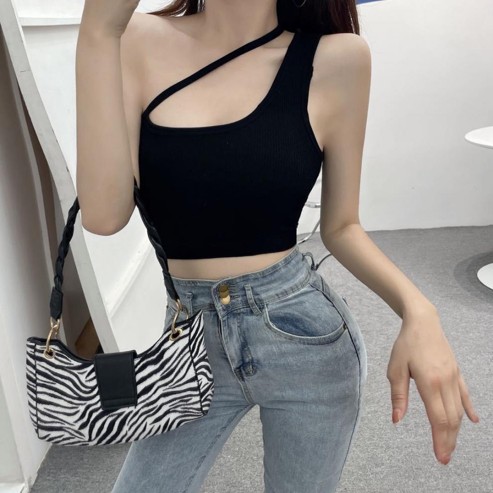 Woman Knitted Tank Top Women Strap Vest Sexy Female Knitting Crop Top