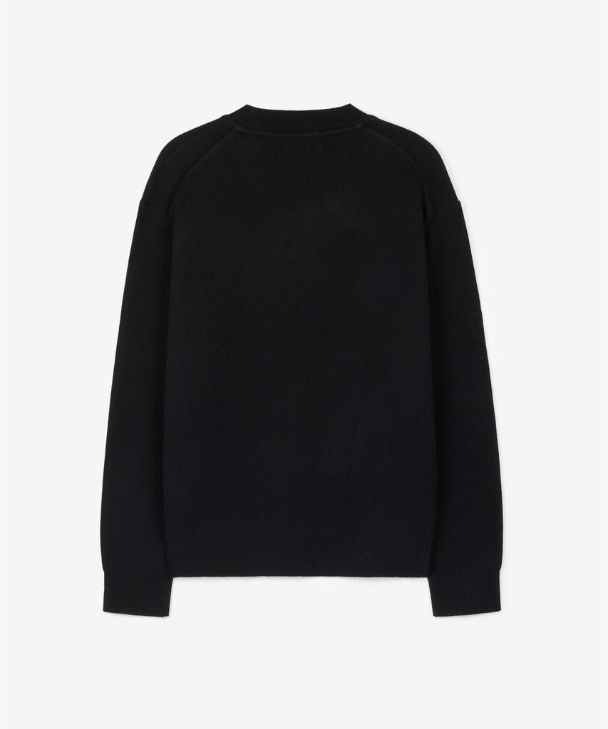 TIENJITIUMEON W Button Detail Knit Top (Black) Tnsw6F104Bk