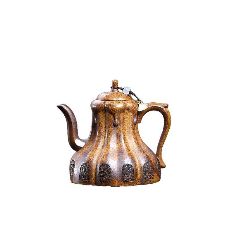 Yixing Handmade Purple Clay Teapot, Raw Ore, Gold Sand,tea Pot, Kung Fu Tea Set 250ml