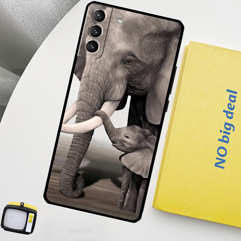 Elephant Baby Nature Phone Case For Samsung Galaxy S25 Ultra S20 S21 S22 S23 Plus S9 S10 S25 FE S24 Ultra Cover