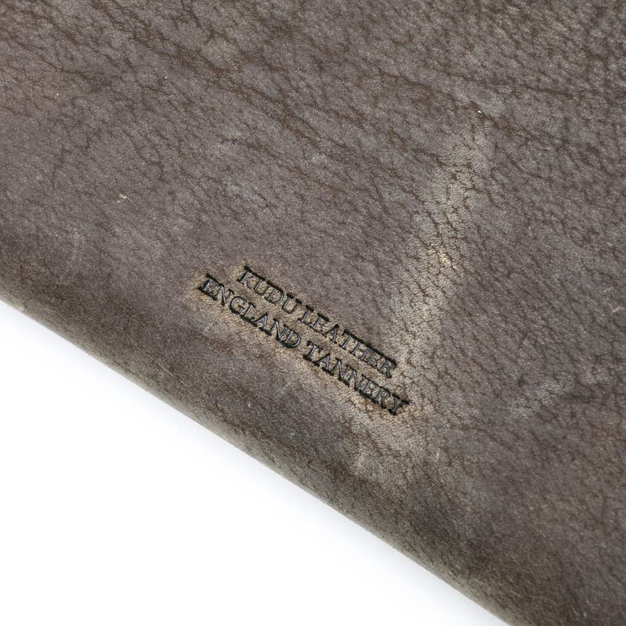 Baggy Port Long Wallet, Kudu Leather, Unisex, Round Zipper, ZKM-900 (Gray)