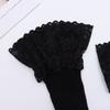 Sheer Thigh High Stockings Wide Lace Trim Mesh Pantyhose Over Knee Stockings  Summer Suitable