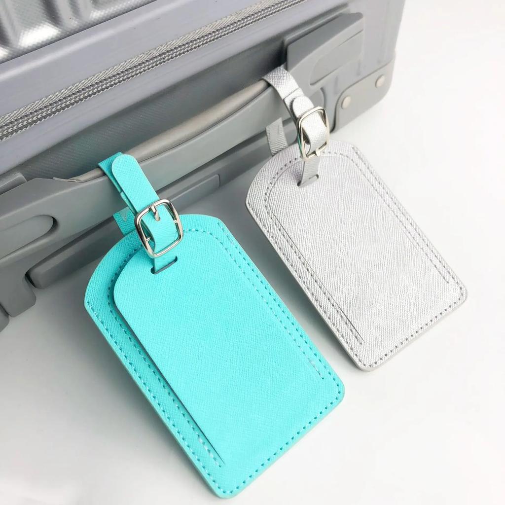Leather Luggage Tag Baggage Boarding Bag Tag Suitcase Tag Luggage Bag Tags Name ID Address Label Luggage Tags Travel Accessories