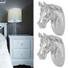 2 Zestawy Nowoczesne Stylowe Uchwyty Meblowe Koń Głowa Gałka do Drzwi Szuflady Szafy Kuchennej 3999 Srebrny