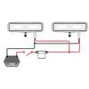 LED Work Light Marine, 18W Dual Color White Blue, 316 Stainless Steel Brackets, Boat Searchlight, for Yacht Truck Offroad, 12V