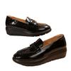 2025 wedge heel 2025 new comfortable middle heel 35-41 large size round head foot cover shallow mouth loafers women