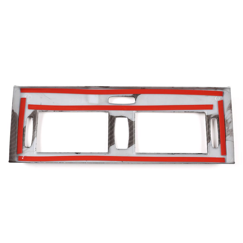 För BMW X3 E83 2006-2010 ABS Kolfiber Bil Mittkonsol Luftkonditioneringsuttag Ram Skydd Dekaler Trim Auto Tillbehör