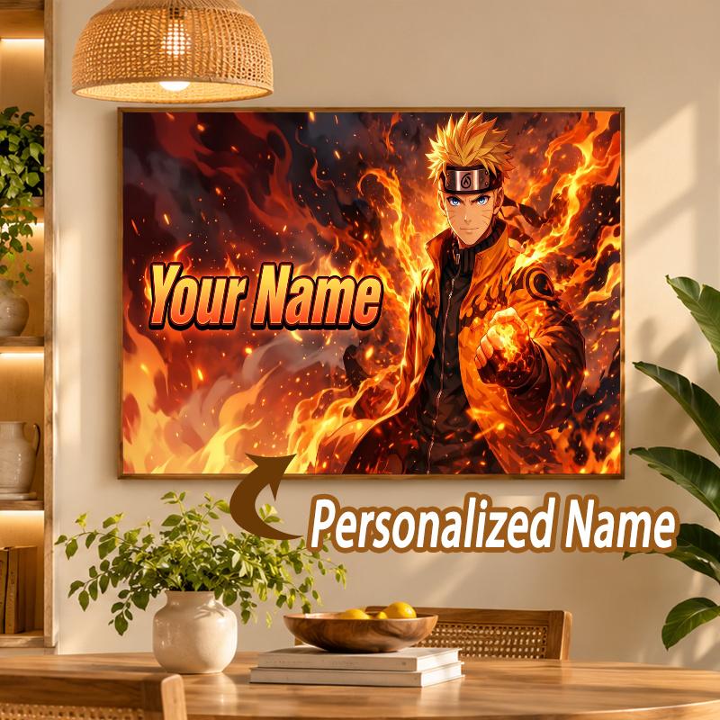 Naruto Uzumaki Custom Name Diamond Painting Personalized 5D Full Drill DIY Diamond Art Home Decor