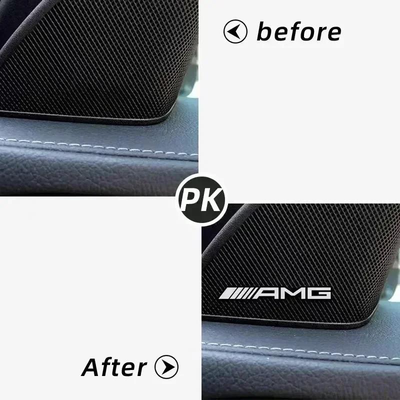 MOFL8 Auto 3D Aluminium Plakette Emblem Aufkleber Auto Audio Dekorieren Für Mercedes Benz AMG W204 W205 W203 W211 W201 W210 W108 W124 GLA GLC