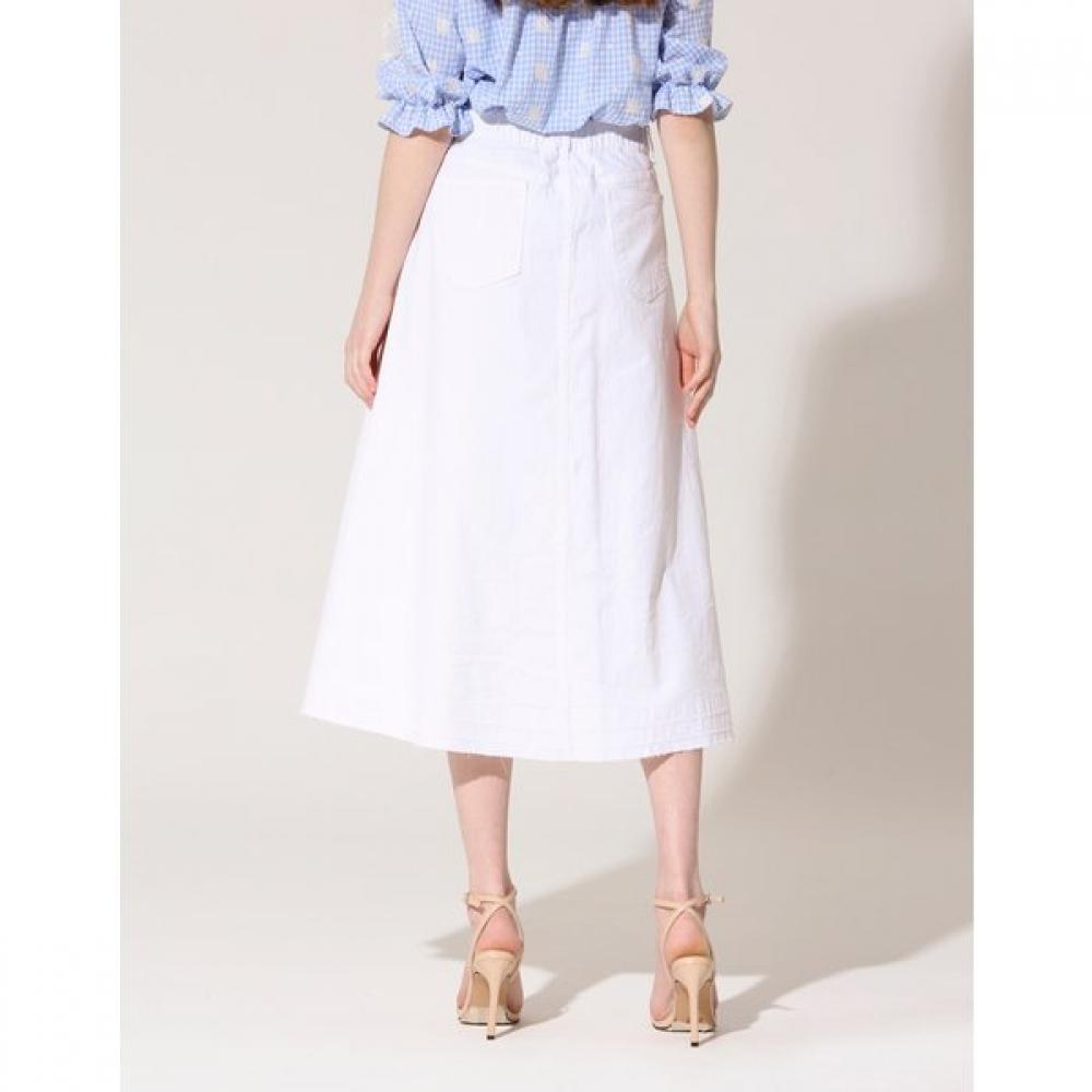 SON JUNG WAN Women Gem Buckle Pocket Denim Skirt Zjs6262020