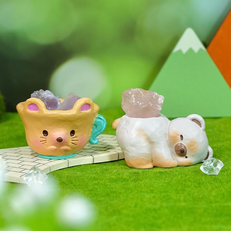 Cute Crystal Animal Ornament Blind Box: Desk Décor & Christmas Gift