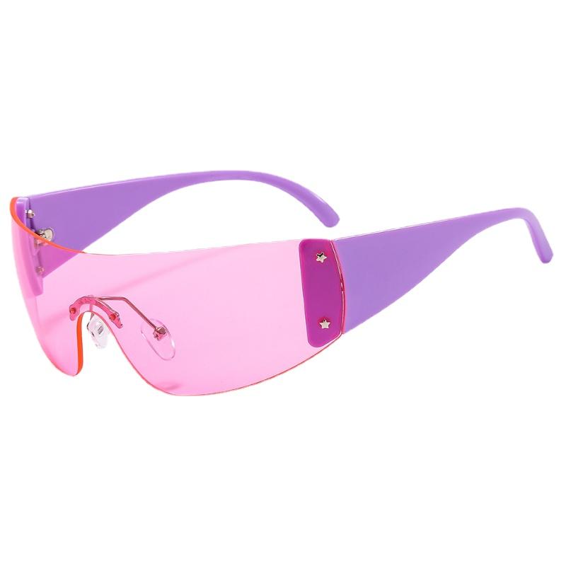 

New Luxury Y2K One Piece Sunglasses Women Brand Designer New Punk Sports Sun Glasses Men Goggle UV400 Fashion Eyewear As shown in figure