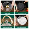 12-Piece Non-Stick Stainless Steel Cookware Set with Gold Handles and Kettle