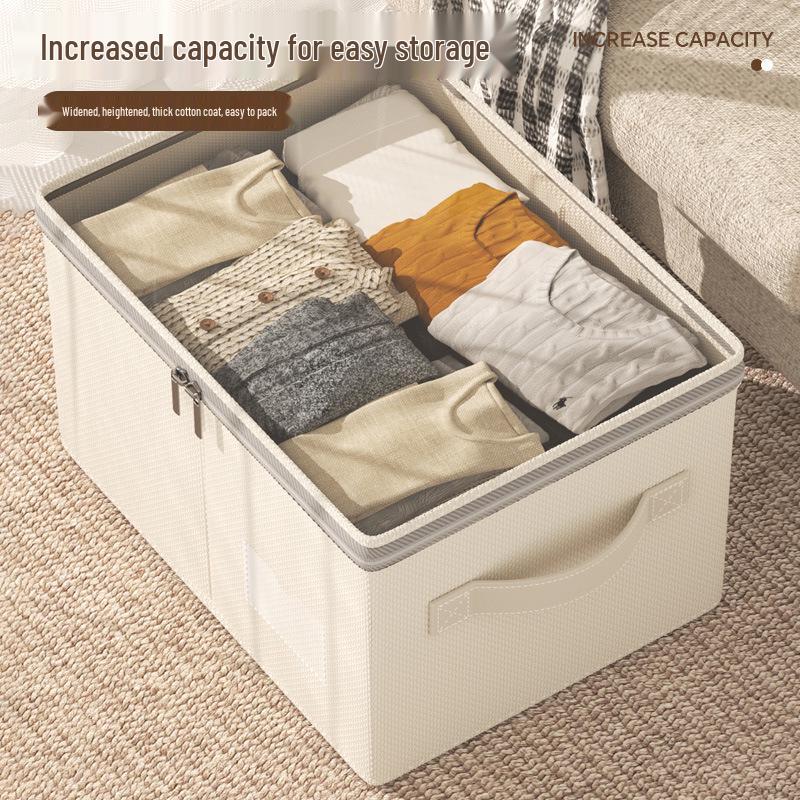New Tianshan Cotton & Linen Large Washable Storage Box for Clothes