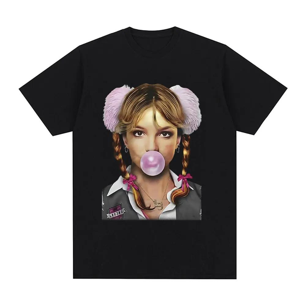2026 Summer Britney Spears Metal Rock Graphic Tshirt Men Women Fashion Hip Hop T Shirts Vintage Short Sleeve Tee Oversized Y2k