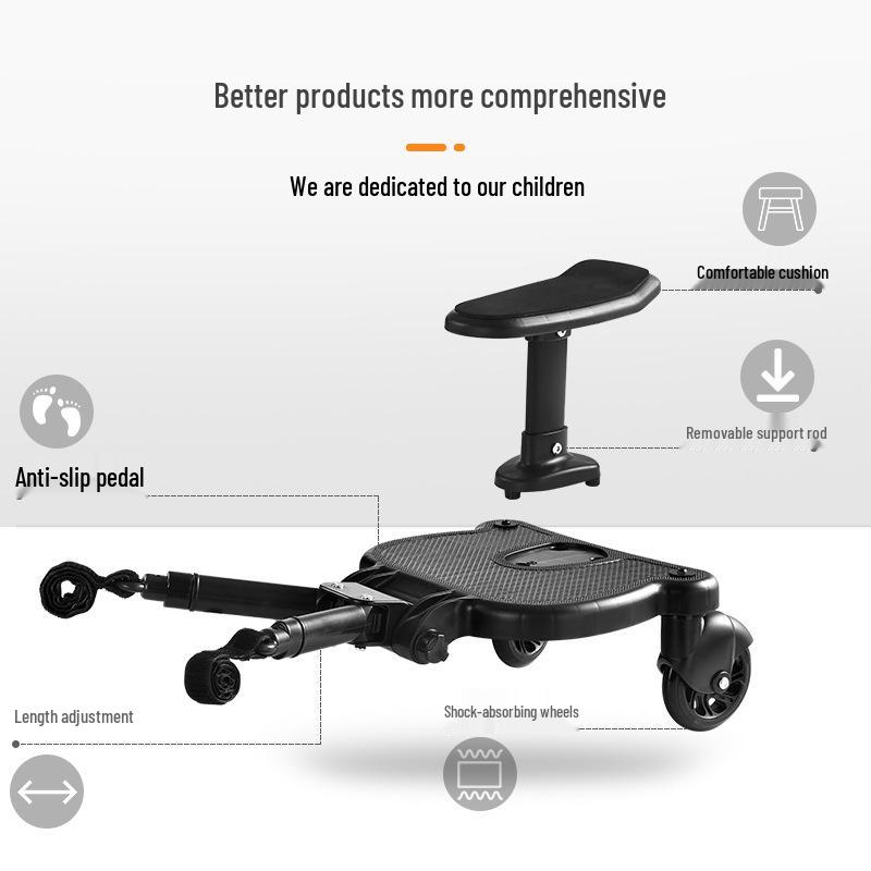 Double Stroller Second Seat for Twins - Child Helper Attach