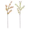 Artificial Cherry Flower Branch 4 Pronged Romantic False Flower Branch Decoration for Home Living Room Bedroom White