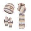 3Pcs/Set Women Winter Hat Scarf Gloves Set Thickened Velvet Lining