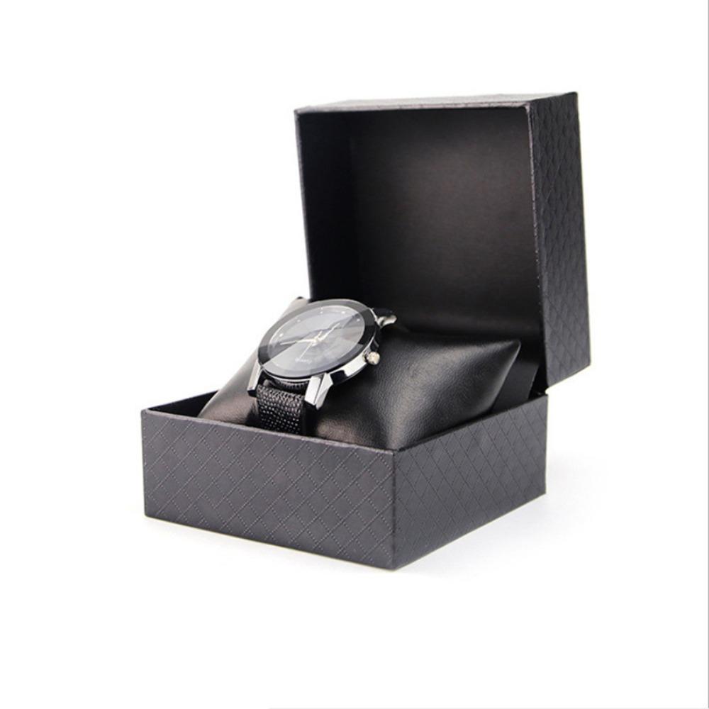 Protective Wristwatch Display Case PU Leather Travel Jewelry Organizer  for Men Gift