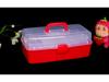 Extra Large Transparent Plastic Toolbox with Three Layers - Artist & Electrician Portable Folding Storage Box