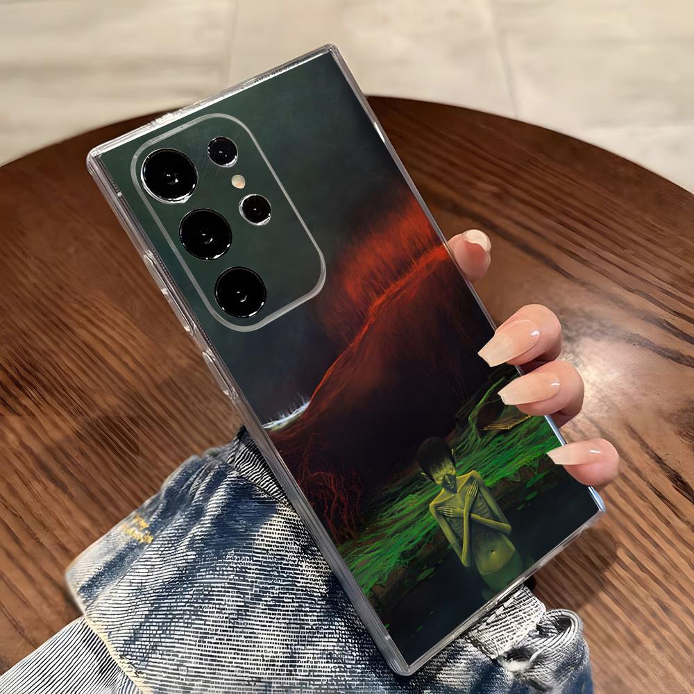 

Z-ZdzislawBeksinskis Art Phone Case For Samsung S26 S25 S24 Ultra S23 Fe S22 S20 S21 Plus Plus 5G Fe Transparent Cover Galaxy A55 5G