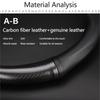 38cm Round Car Steering Wheel Cover Carbon Fiber PU Leather Non-slip Case For Honda Civic FIT CRV Accord Jazz Pilot HRV Passport
