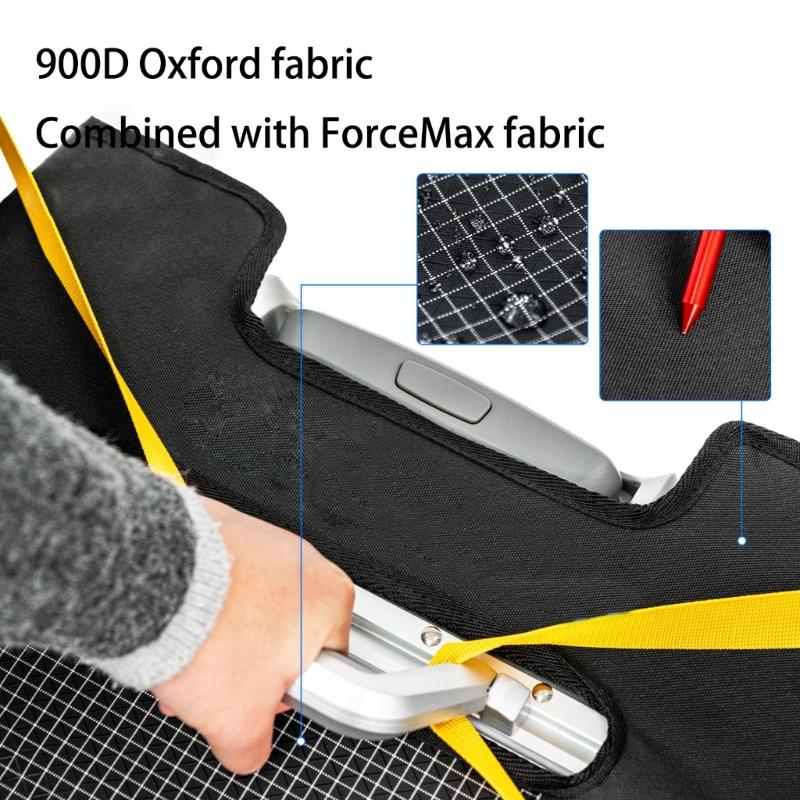 Snowboard Luggage Strap Cover Elastic Pocket Accommodating Various Snowboards Large Side Compartments Travel Storage