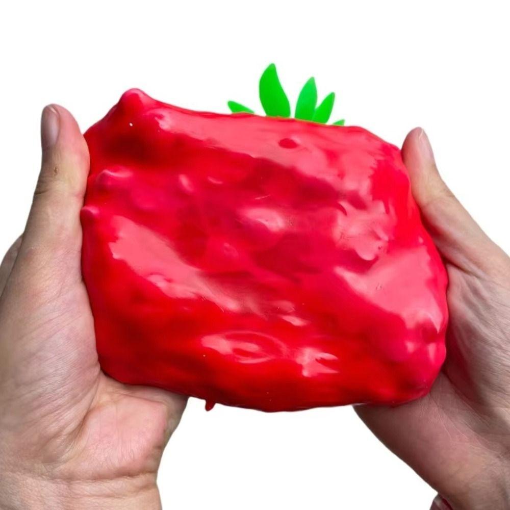 Finger Relax Strawberry Squishy Building Blocks Blocks Filled Squishy Crunchy Squishy Adult Kids