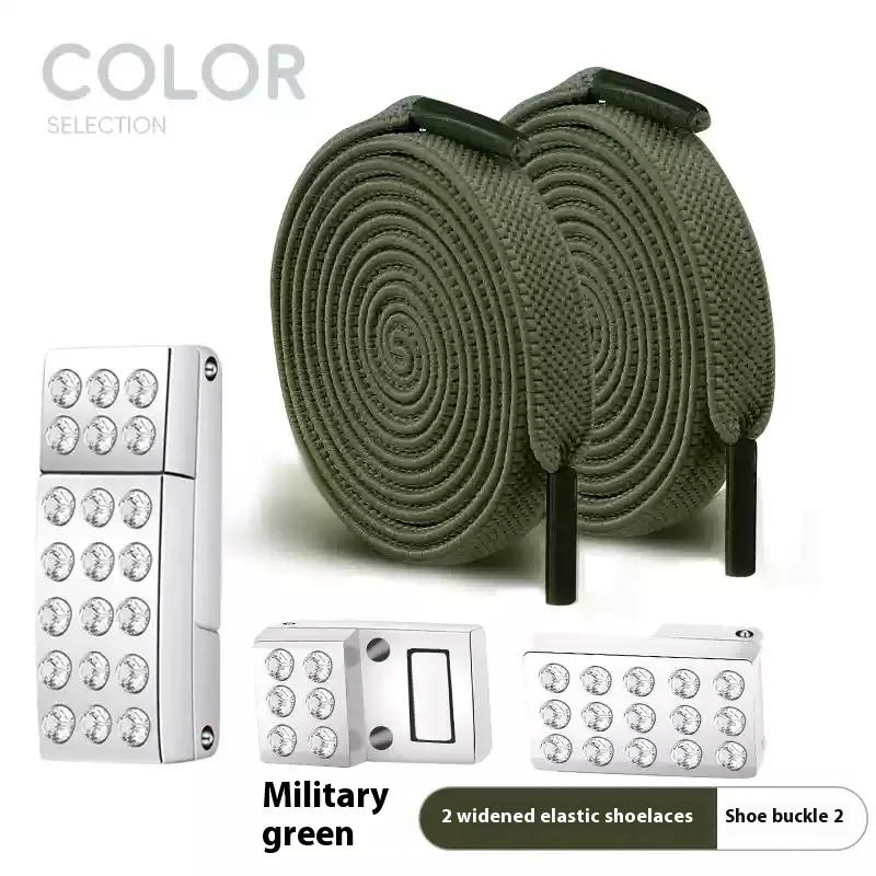 Diamond Elastic Laces Sneakers Magnetic Shoelaces Without Ties Tennis Women No Tie Shoe Laces Flat Wide Shoelace Shoe Accessorie