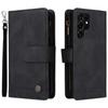 Stripes Phone Cover Zipper Pocket Multiple Card Slots Case for Samsung Galaxy S22 Ultra 5G