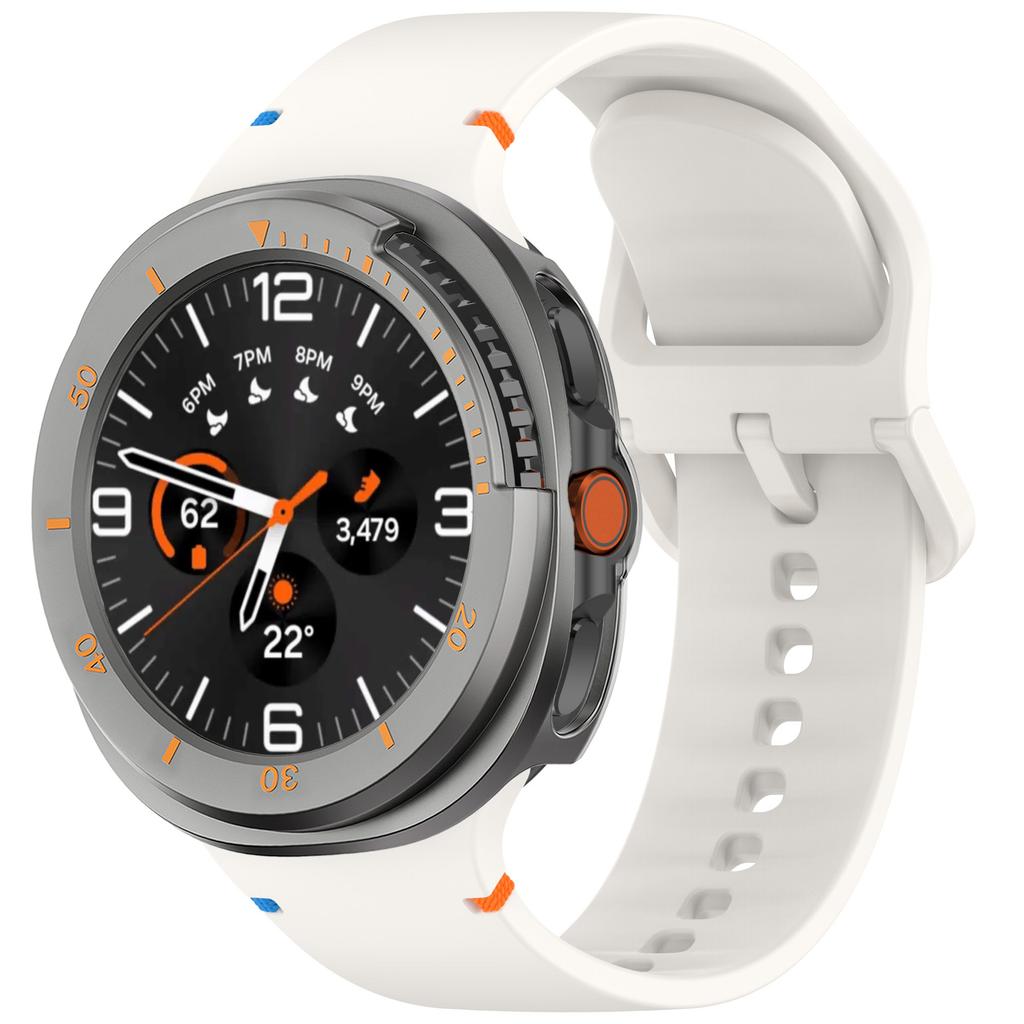 Silicone Band+Protective Case for Samsung Galaxy Watch 8 Classic 46mm Sport Strap Hard PC Bumper No Screen Film Watch Bracelet