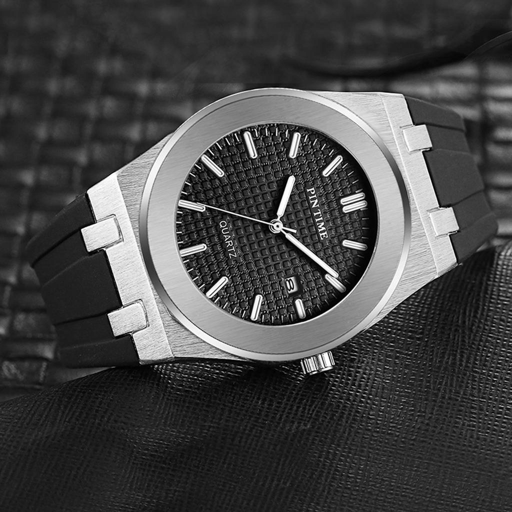 1pc Men's Quartz Watch, Made of Quartz, with Silicone Strap. A Fashionable Quartz Watch for Men, Suitable for All Occasions. Any