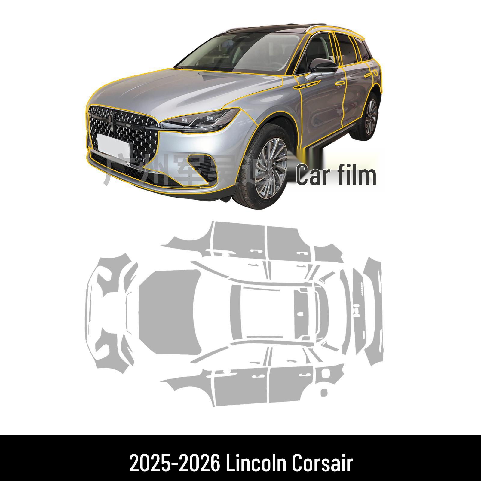 2025-2026 Lincoln Adventure TPU Matte Car Film: Self-Healing Pre-Cut Glossy Finish 7.5MIL TPU Car Film