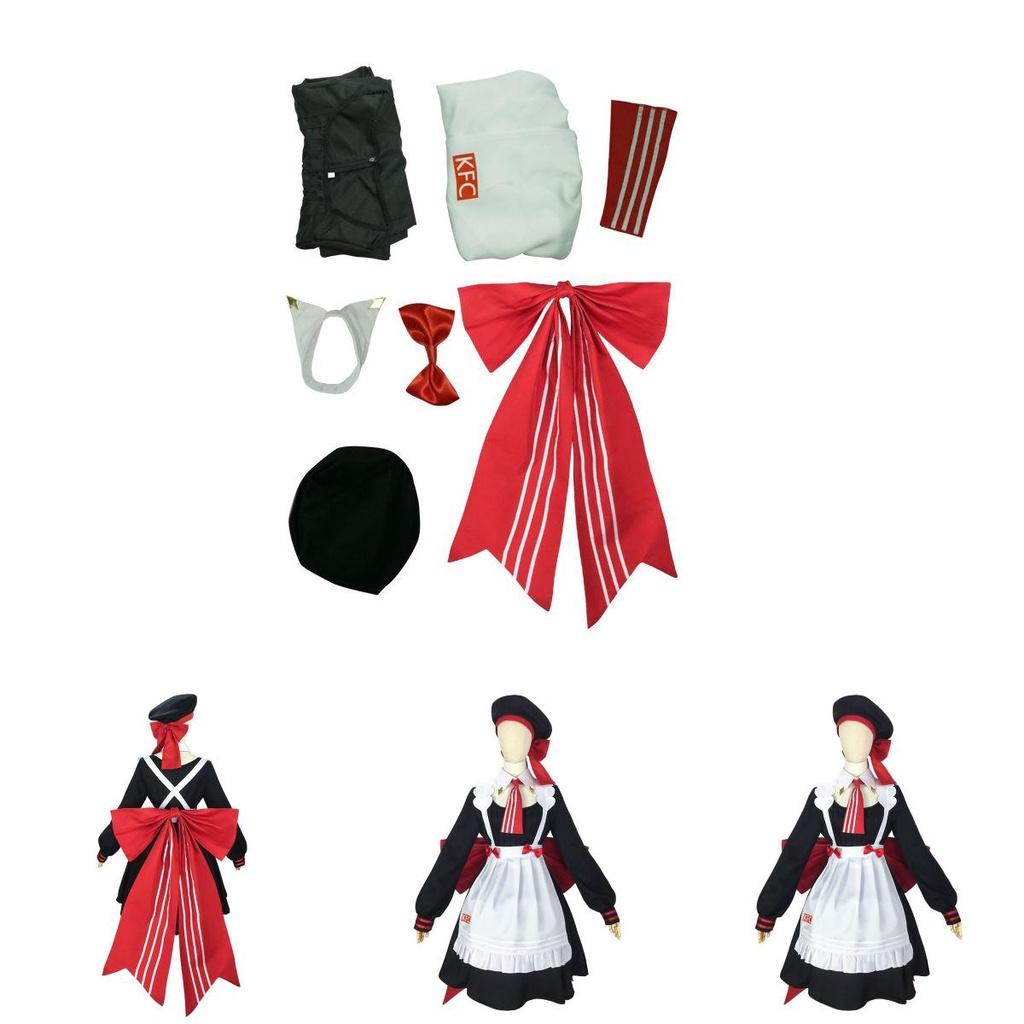 Genshin Impact Noelle Costume da Cameriera Deliziosa Set Completo Per Incantevoli Eventi di Role Play