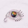 Waterdrop Crystal Eyes Brooches For Women Rhinestone Enamel 4-color Eyes Office Causal Brooch Pins Gifts