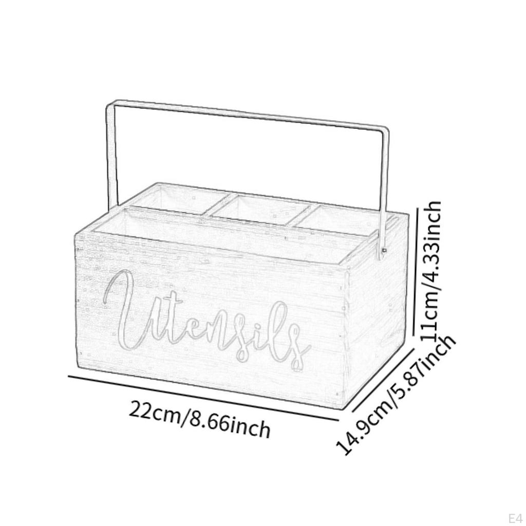 Countertop Holder for Kitchen Utensils with Compartments Forks And Spoons