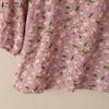 ZANZEA Women Casual Round Neck 3/4 Sleeve Loose Floral Blouse