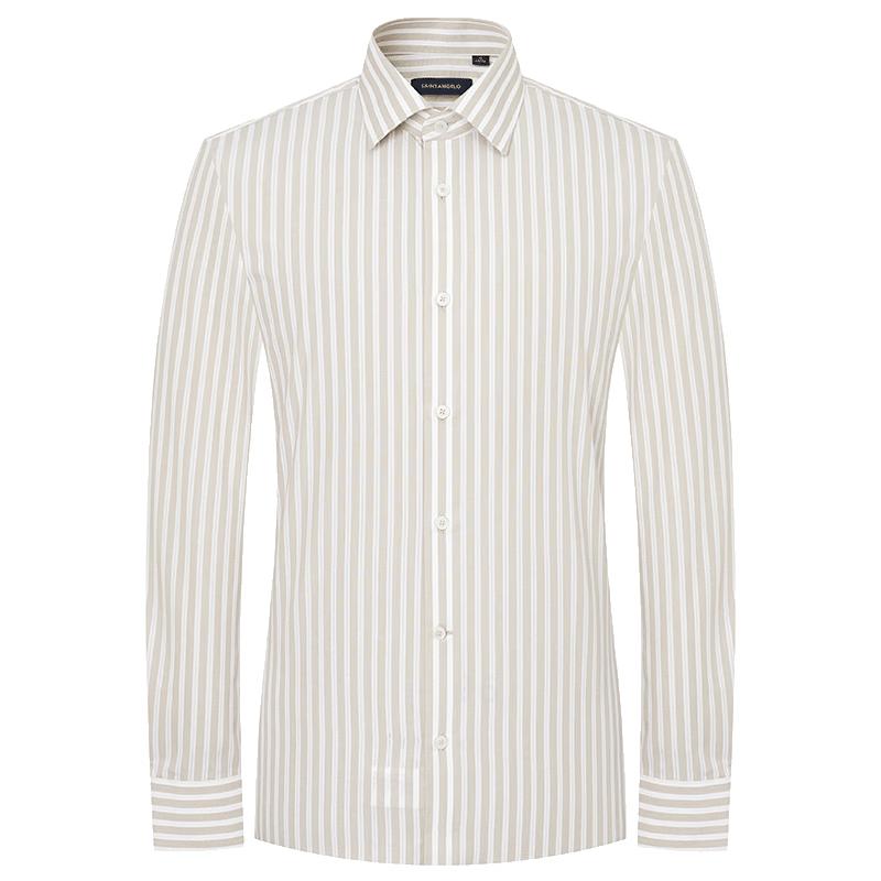 Baoxiniao Men s Business Striped Long-Sleeve Shirt 40
