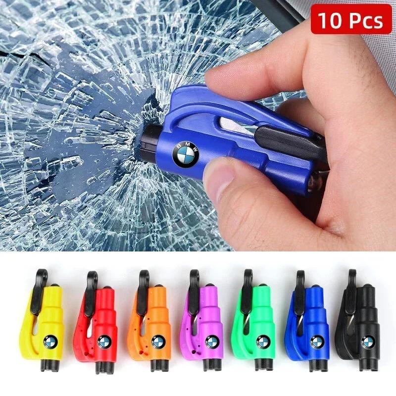 10 Stück 2-in-1 Autosicherheitshammer Auto Notfall Glasfensterbrecher Autowerkzeug BMW 320i 325i 320Li 325Li 330Li X7 X3 X4 X5 X6 E39