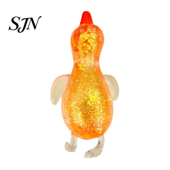 Soft TPR Stress Ball Glitter Cartoon Animal Sensory Fidget Toy for Adults Kids Cute Pig Duck Touch Turtle Squeeze Relief Easter Basket Stuffer Holiday