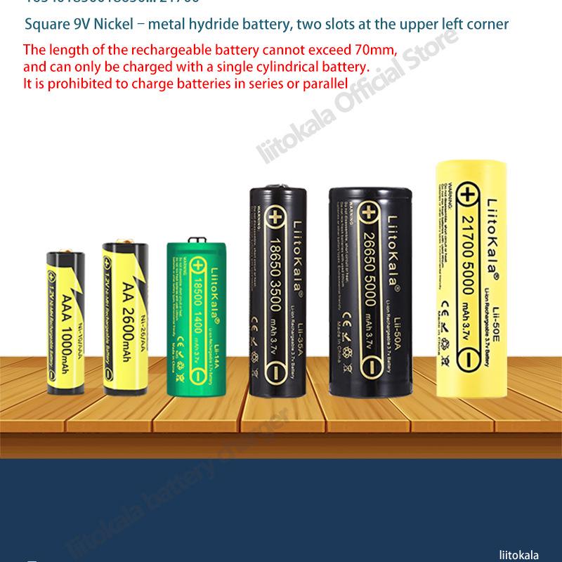 LiitoKala Lii-S12 12-Slot Battery Charger for 18650/21700/9V Batteries