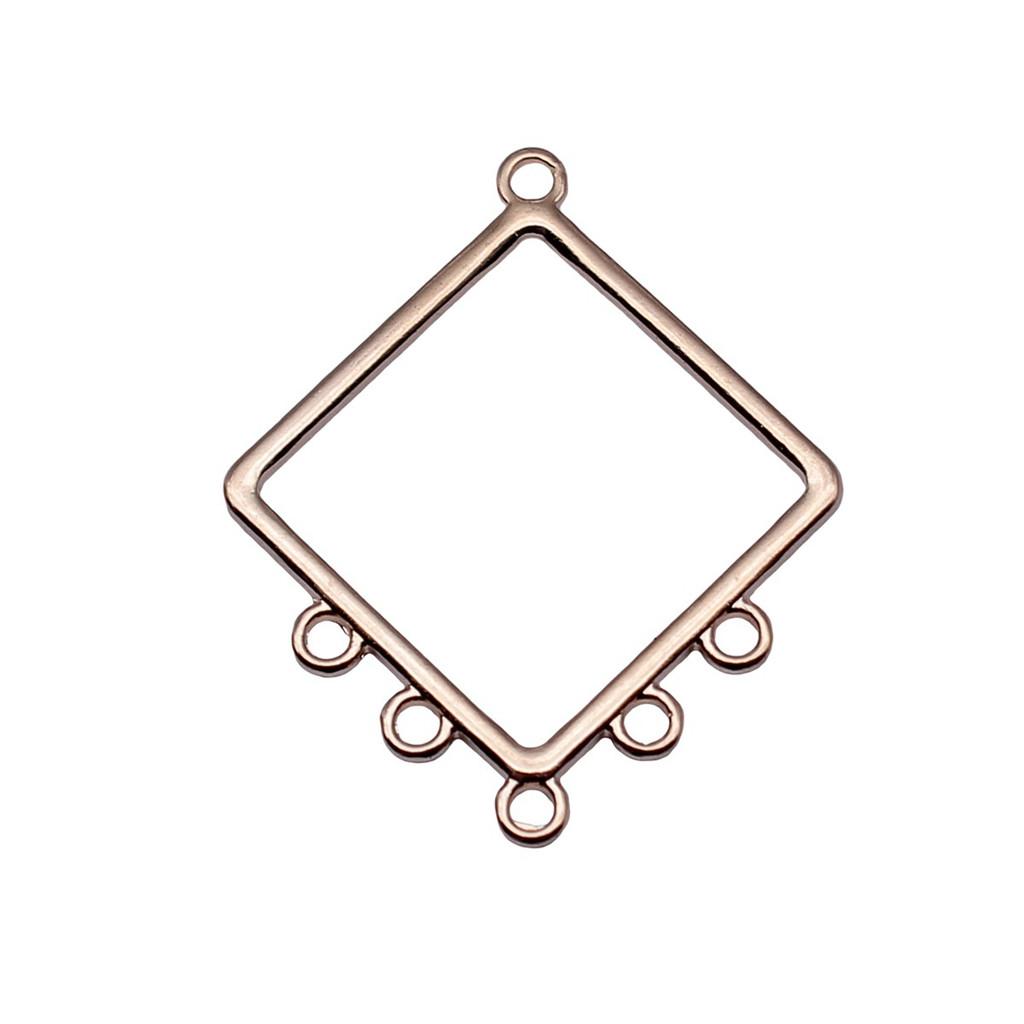 Geometric Flower Multi Loop Connectors Metal Links For Earrings Accessories Parts