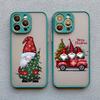 Coque de téléphone Arbre de Noël Joyeux Père Noël Pour iphone 15 14 13 12 11 Pro Max Mini XS XR X 8 Plus Paysage Coques Arrière Anti-Choc