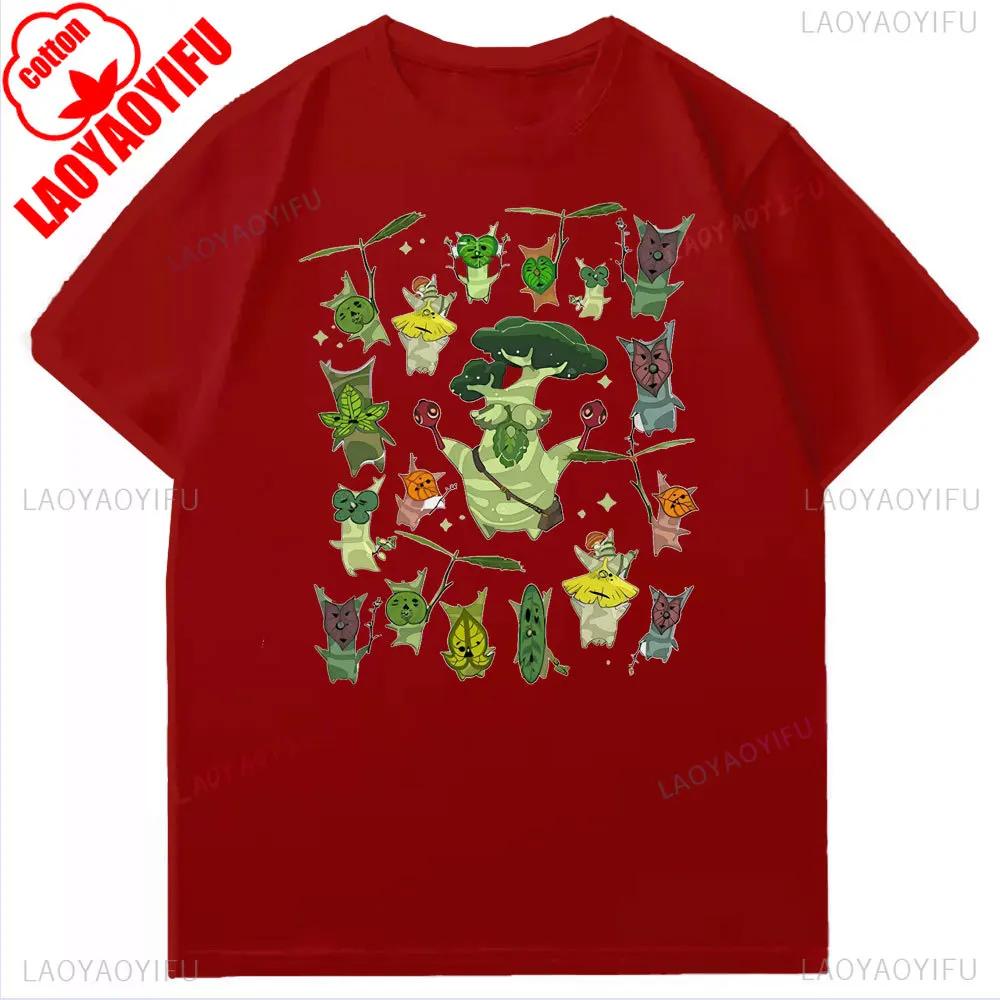 Zelda Korok Shirt Breath of The Wild Hylia Anime Shirt Korok Arboretum Gamer Shirt Plant Lover Summer Shirts Cotton Tees Tops S